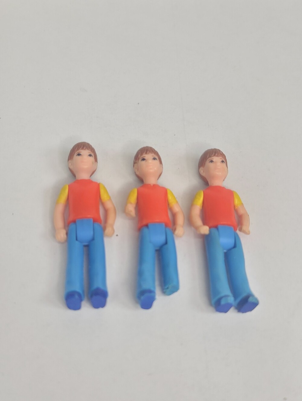 Vintage Little Tikes Dollhouse People Figures Lot of 3 Boys Brothers TLC
